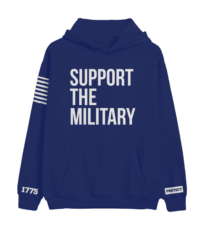 Hoodie Navy Blue-White