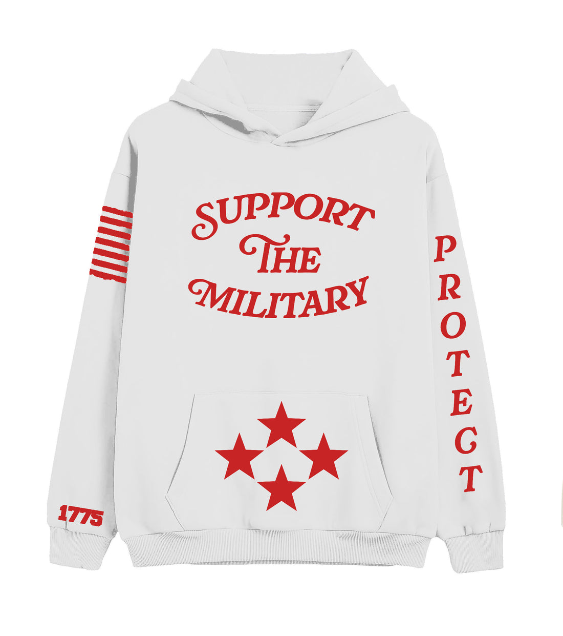 Hoodie Royal White - Red