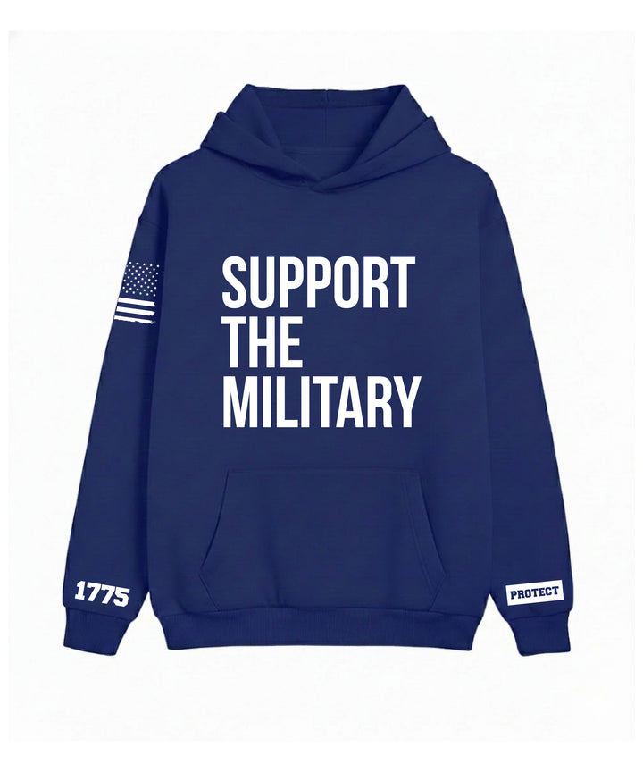 Hoodie Navy Blue-White