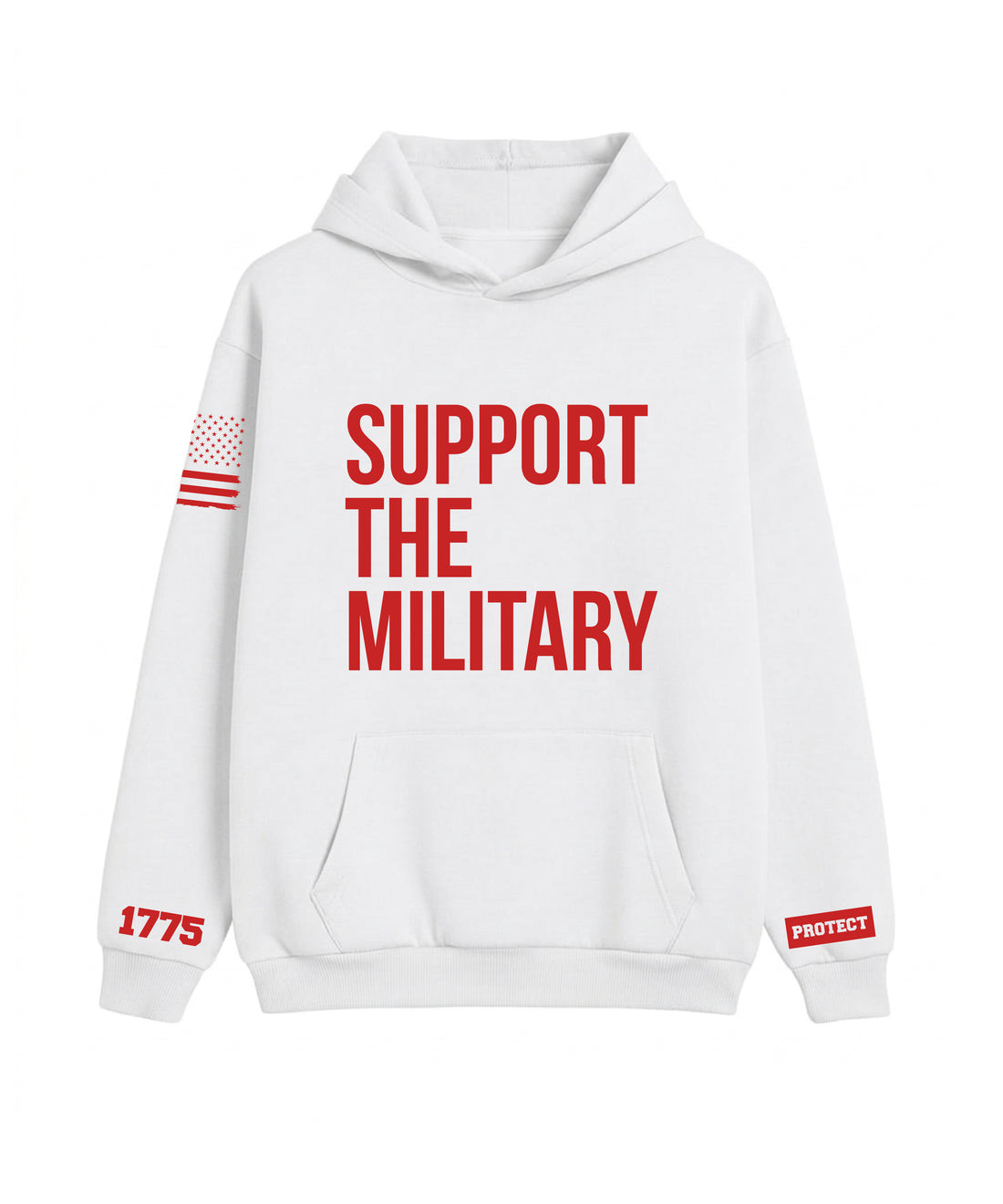 Hoodie Royal White - Red